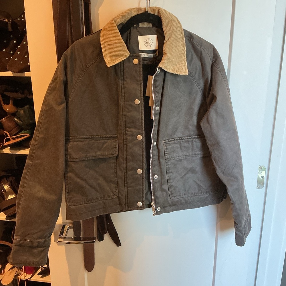 Brown Corduroy Collar Jacket